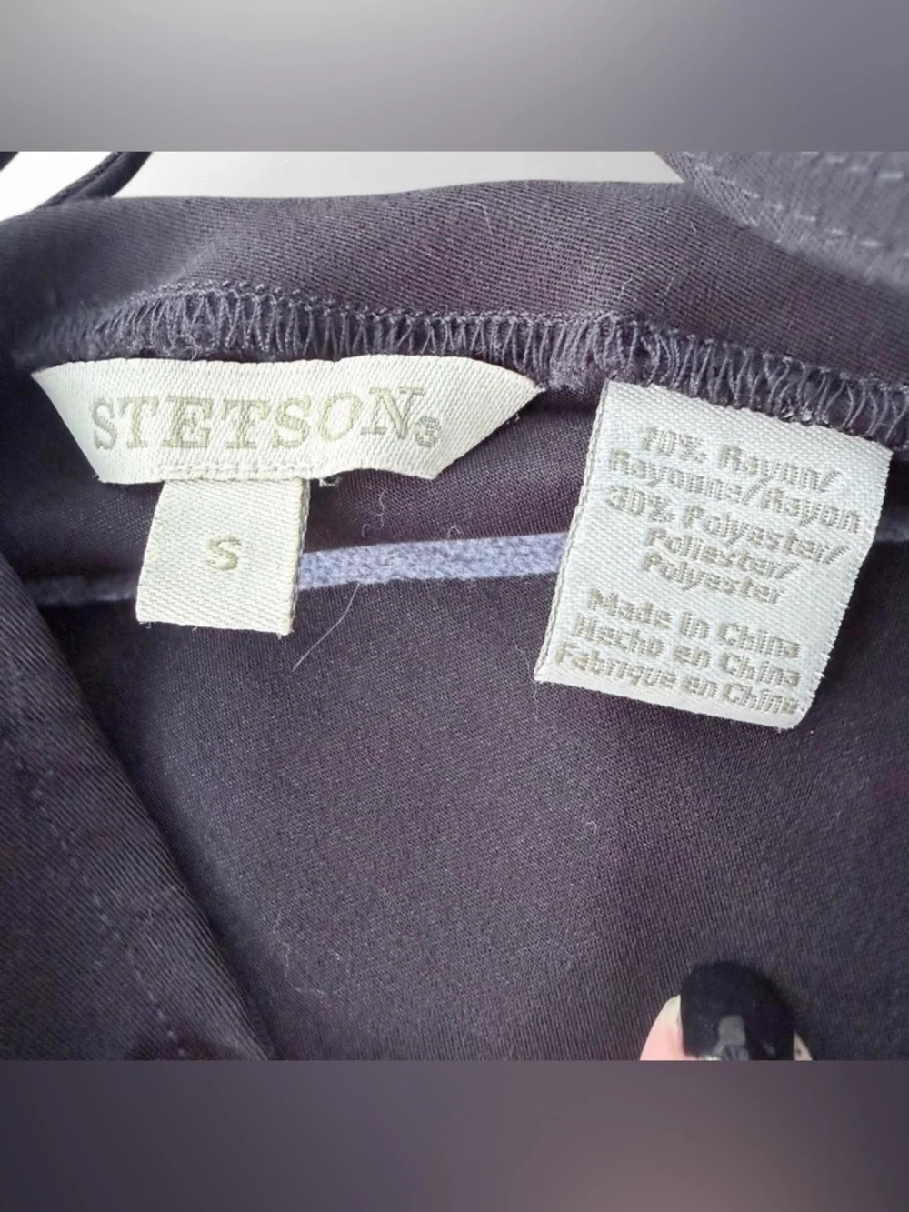Stetson Black Spaghetti-Strap Camisole with V-Neck - Picture 4 of 4